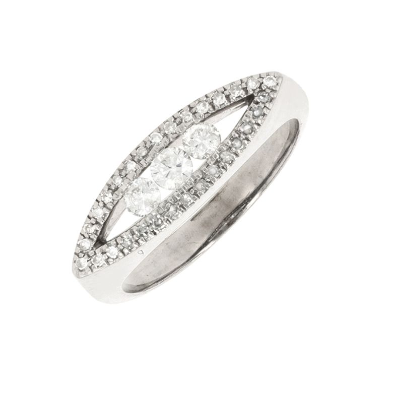 Acheter Bague diamants 0.39 carat or blanc 4.76g Comme neuf - 1550,00 € Bague diamants 0.39 carat or blanc 4.76g Comme neuf - reconditionné disponible sur Gemme Les Bijoux